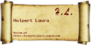 Holpert Laura névjegykártya